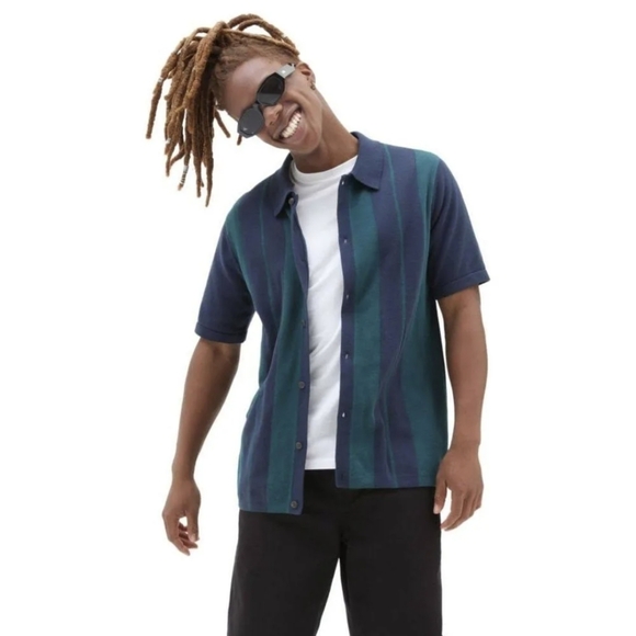 Vans Buttonwood Knit Polo Shirt Small - Picture 5 of 7